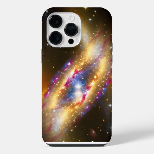 Coque Pour Pour iPhone 14 Pro Max Étoile bleue violette cosmique explose nuit galact