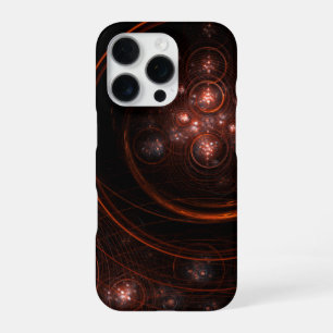 Coque iPhone 16 Pro Étoile cramoisie orbitant l'art cosmique abstrait