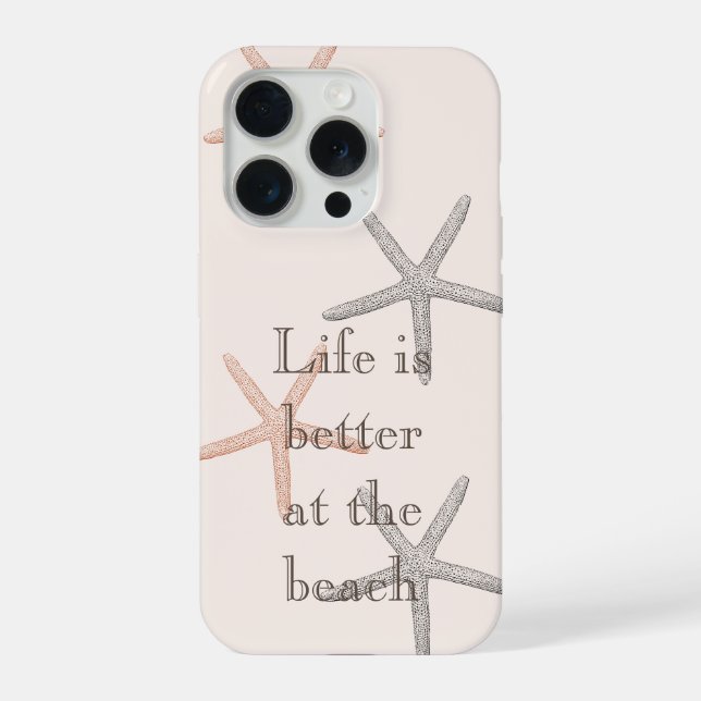 Coque iPhone Étoile de mer bleue pêche de plage  (Verso)