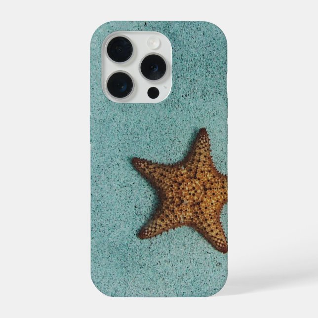 Coque iPhone Étoile de mer de plage tropicale (Verso)