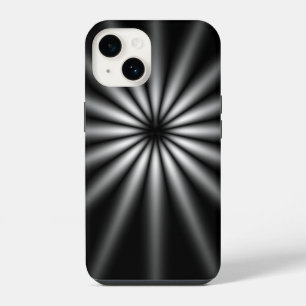 Coque Pour iPhone 14 Étoile Éclatée en Acier Inoxydable Sombre