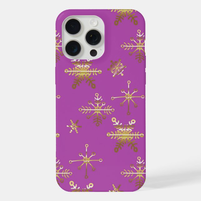 Coque iPhone Étoile Noël Rose  (Verso)
