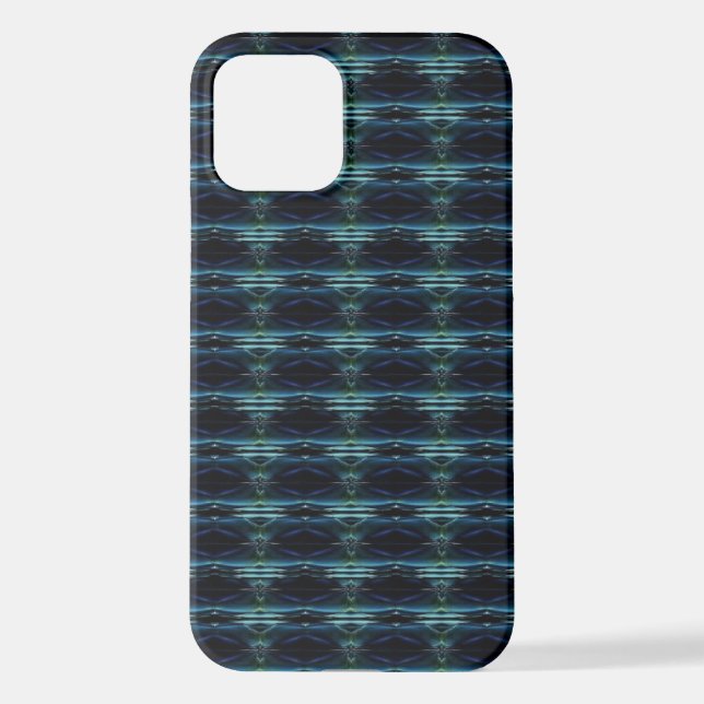 Coque iPhone Etoiles arc-en-ciel bleu vert, Motif Artdeco (Verso)