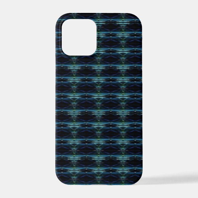 Coque iPhone Etoiles arc-en-ciel bleu vert, Motif Artdeco (Verso)