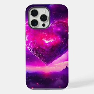 Coque iPhone 15 Pro Max Étoiles de nébuleuse Romance du cœur céleste