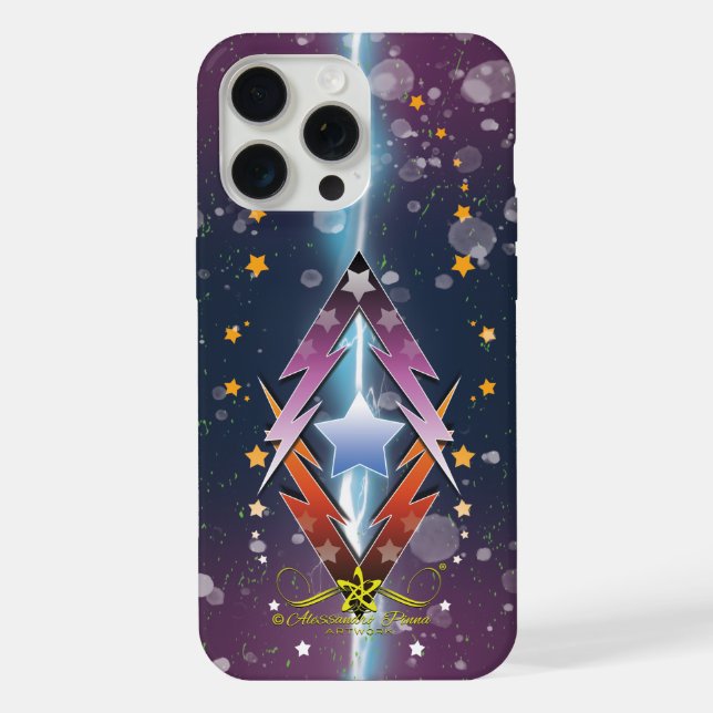Coque iPhone Étoiles de tonnerre (Verso)