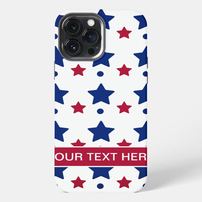 Coque iPhone Étoiles du drapeau américain (Verso)