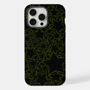Coque iPhone 15 Pro Max Étoiles, Étoiles, Étoiles - Vert Lime