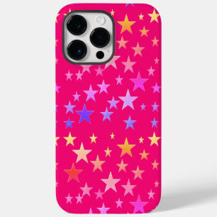 Coque Pour Pour iPhone 14 Pro Max Étoiles roses drôles et colorées Coques