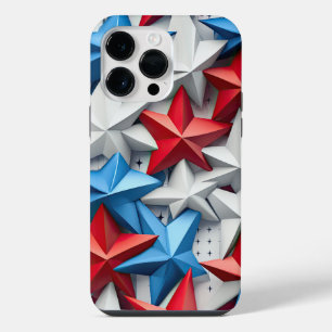 COQUE POUR POUR iPhone 14 PRO MAX ÉTOILES ROUGES BLANCHES BLEUES PATRIOTIQUES USA