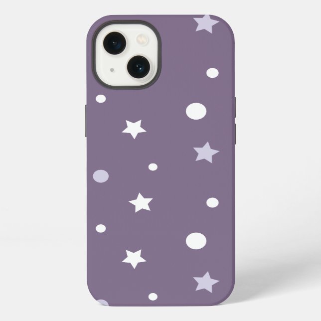 Coque iPhone Étoiles violettes (Verso)