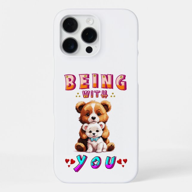 Coque iPhone Être avec toi (Verso)