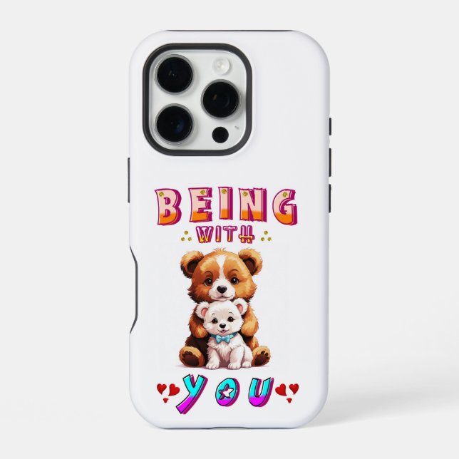 Coque iPhone Être avec toi (Verso)