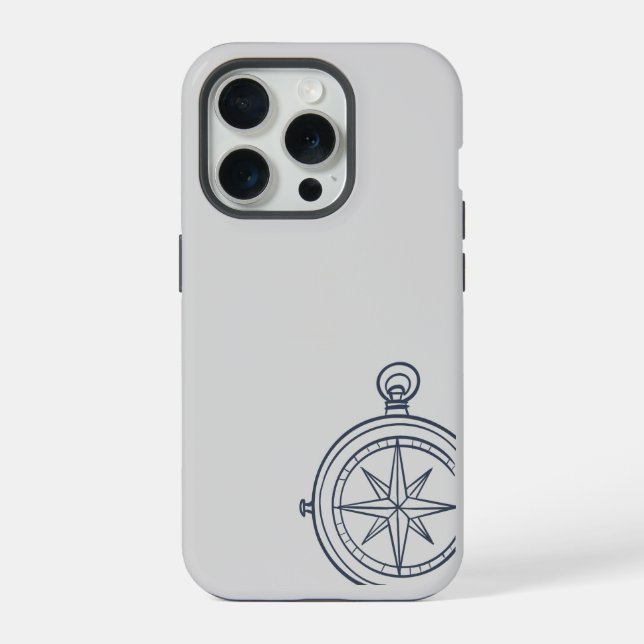 Coque iPhone Étude nocturne compas dark academia (Verso)