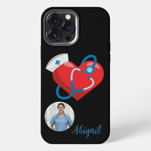 Etui iPhone 13 Pro Max Étudiant en Soins Infirmiers Stéthoscope en Forme