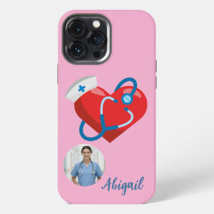 Etui iPhone 13 Pro Max Étudiant en Soins Infirmiers Stéthoscope en Forme