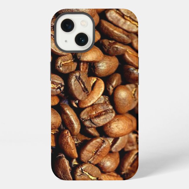 Coque iPhone Étui à grains de café (Verso)