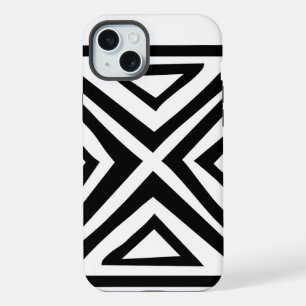 Coque iPhone 15 Plus Étui à motif géométrique rétro tendance Staylish-