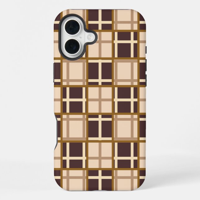 Coque iPhone Étui Abstract Shades of Brown pour iPhone 16 Plus (Verso)