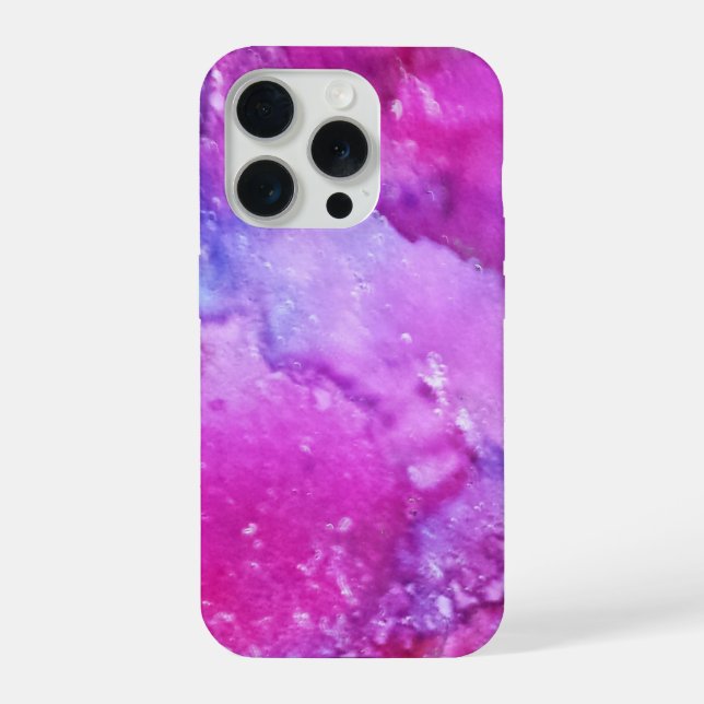 Coque iPhone Étui abstrait pour iPhone - Pierre précieuse viole (Verso)