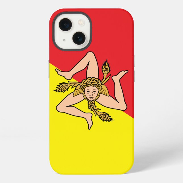 Coque iPhone Étui Apple Case-Mate patriotique, drapeau de Sicil (Verso)