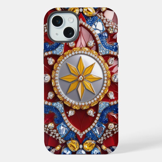 Coque iPhone Étui Apple iPhone 15 Plus, couleurs de Colombie (Verso)
