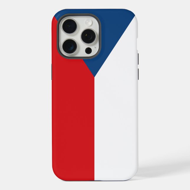 Coque iPhone Étui Apple iPhone 15 Pro Max, drapeau de la Tchéqu (Verso)