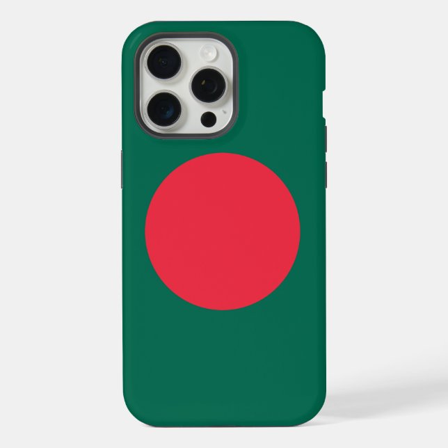 Coque iPhone Étui Apple iPhone 15 Pro Max, drapeau du Banglades (Verso)
