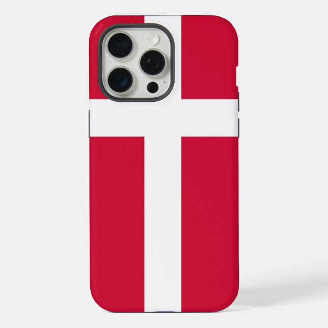Coque iPhone Étui Apple iPhone 15 Pro Max, drapeau du Danemark (Verso)