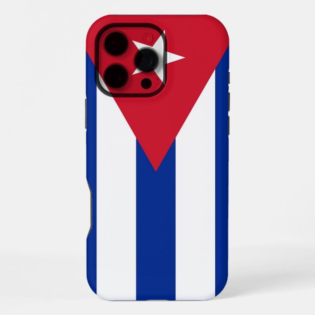 Coque iPhone Étui Apple iPhone 16 Pro Max, drapeau de Cuba (Verso)