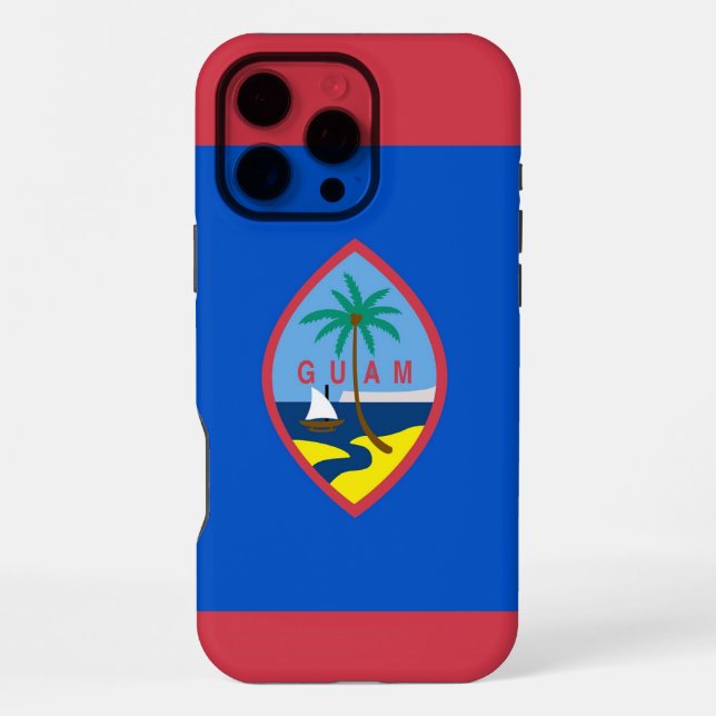 Coque iPhone Étui Apple iPhone 16 Pro Max, drapeau de Guam (Verso)