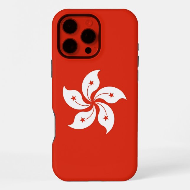 Coque iPhone Étui Apple iPhone 16 Pro Max, drapeau de Hong Kong (Verso)