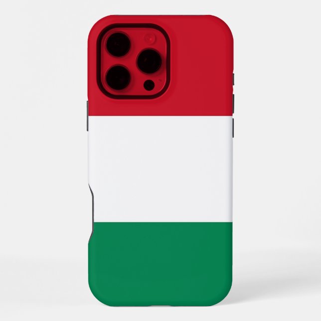 Coque iPhone Étui Apple iPhone 16 Pro Max, drapeau de la Hongri (Verso)