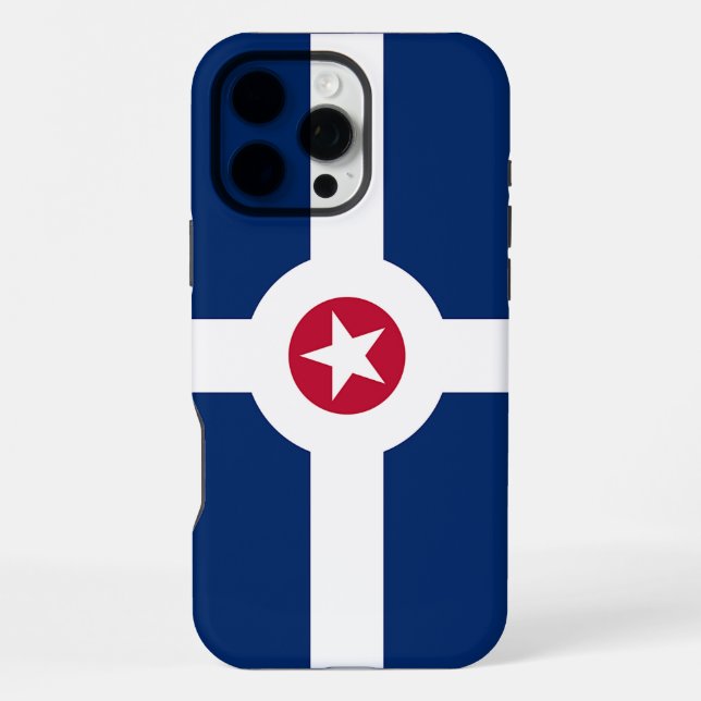 Coque iPhone Étui Apple iPhone 16 Pro Max, drapeau d'Indianapol (Verso)