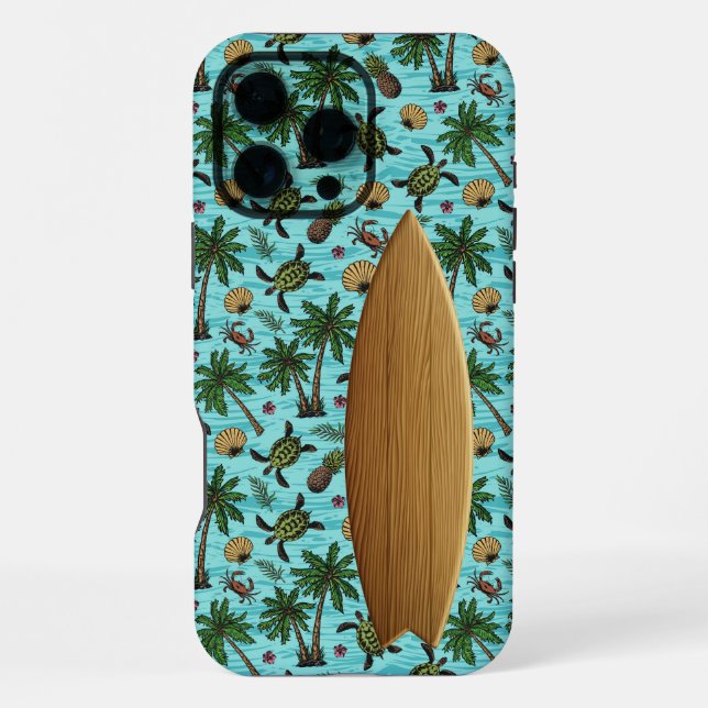 Coque iPhone Étui Blue Surfer pour iPhone / iPad (Verso)