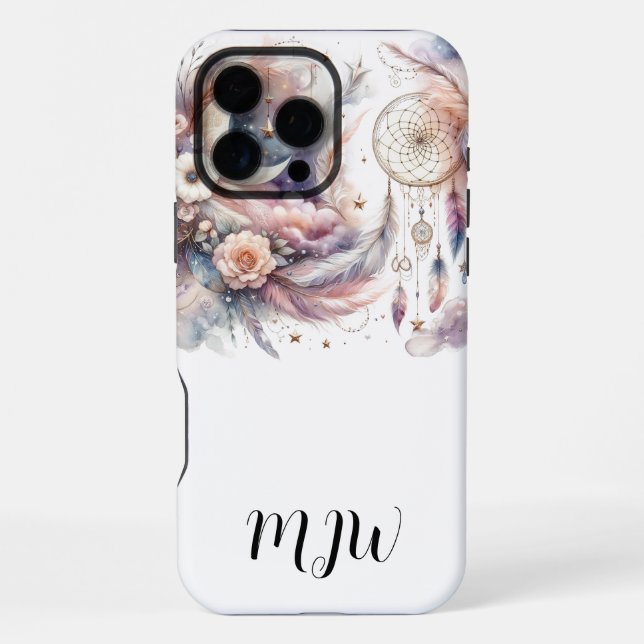 Coque iPhone Étui Boho Floral Feather pour iPhone / iPad (Verso)