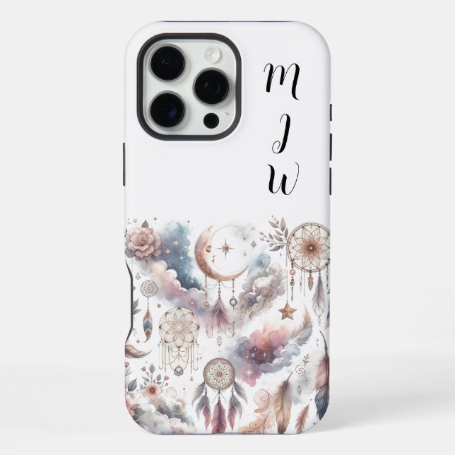 Coque iPhone Étui Boho indien à plumes pour iPhone / iPad (Verso)