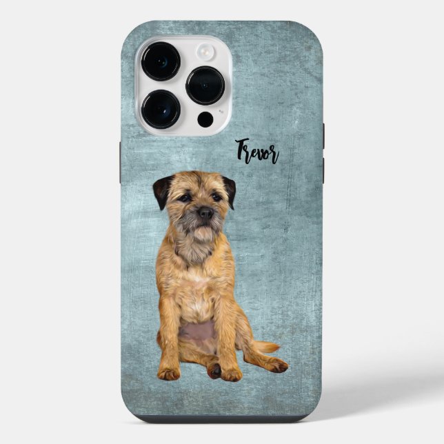 Coque iPhone Étui Border Terrier Grunge Case-Mate pour iPhone (Verso)
