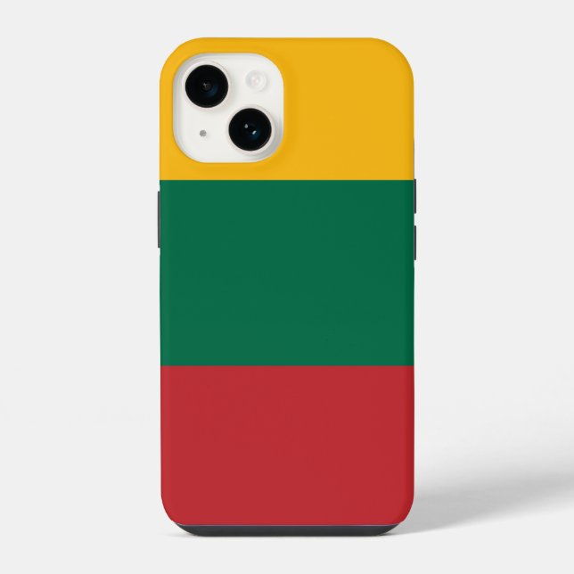 Coque iPhone Étui Case-Mate Apple 14 Drapeau Lituanien (Verso)