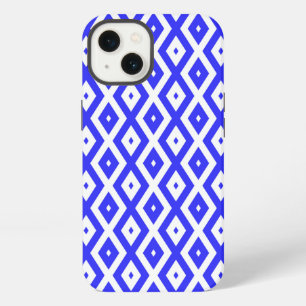 Etui iPhone 13 Étui Case-Mate iPh à motif diamant bleu royal et b