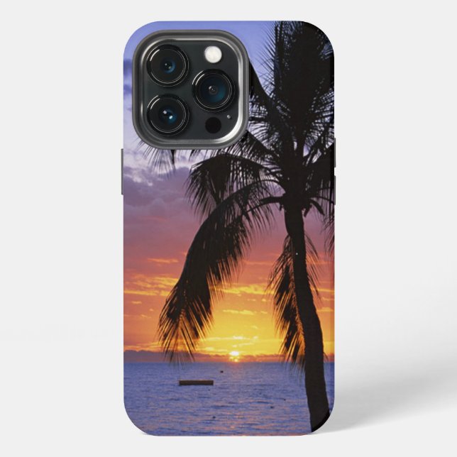 Coque iPhone Étui Case-Mate iPhone Coucher de soleil tropical a (Dos)