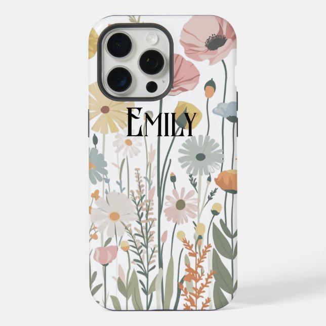 Coque iPhone Étui Case-Mate iPhone fleurs roses mignonnes moder (Verso)