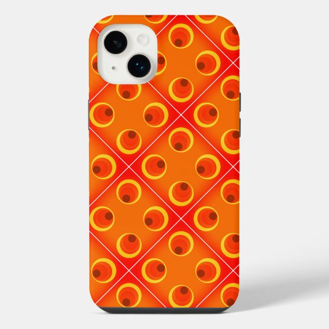 Coque iPhone étui Case-Mate iPhone orange rétro 1970 (Verso)