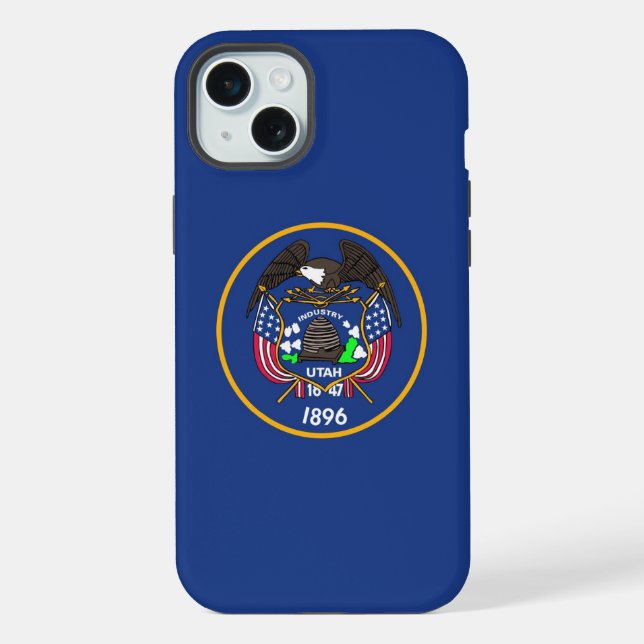 Coque iPhone Étui Case-Mate pour iPhone 15 Plus, drapeau de l'É (Verso)