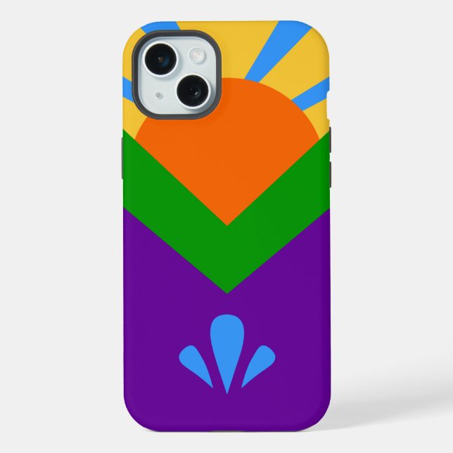 Coque iPhone Étui Case-Mate pour iPhone 15 Plus, drapeau de Man (Verso)