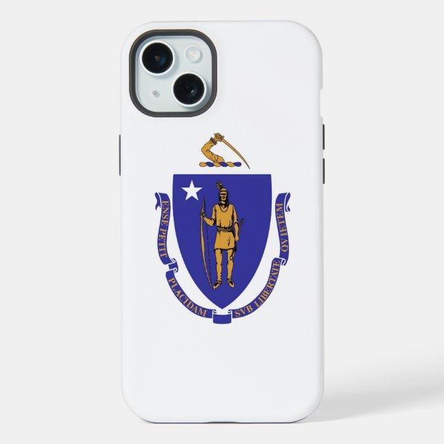 Coque iPhone Étui Case-Mate pour iPhone 15 Plus, drapeau du Mas (Verso)