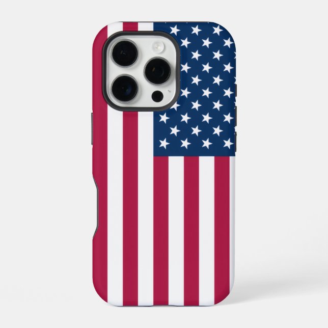 Coque iPhone Étui Case-Mate pour iPhone 15 Pro avec drapeau amé (Verso)
