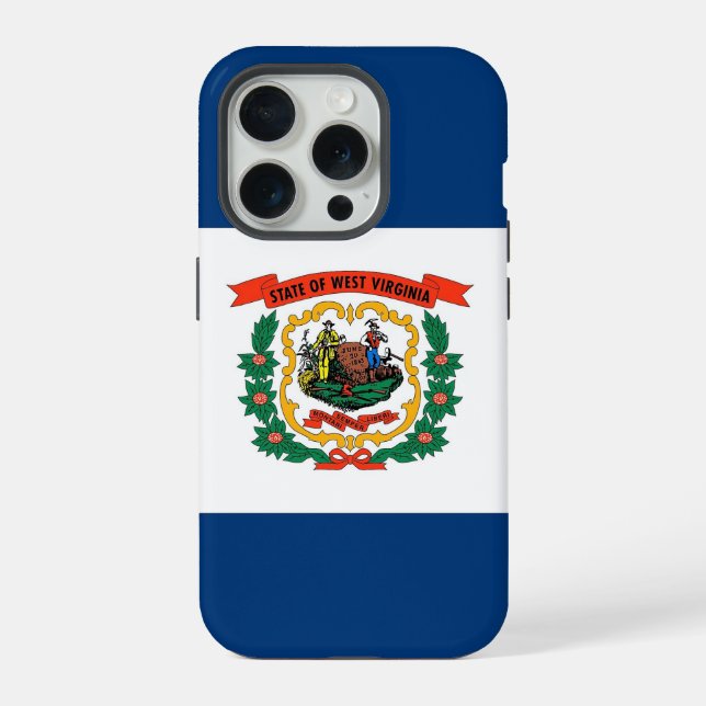 Coque iPhone Étui Case-Mate pour iPhone 15 Pro, drapeau de Virg (Verso)