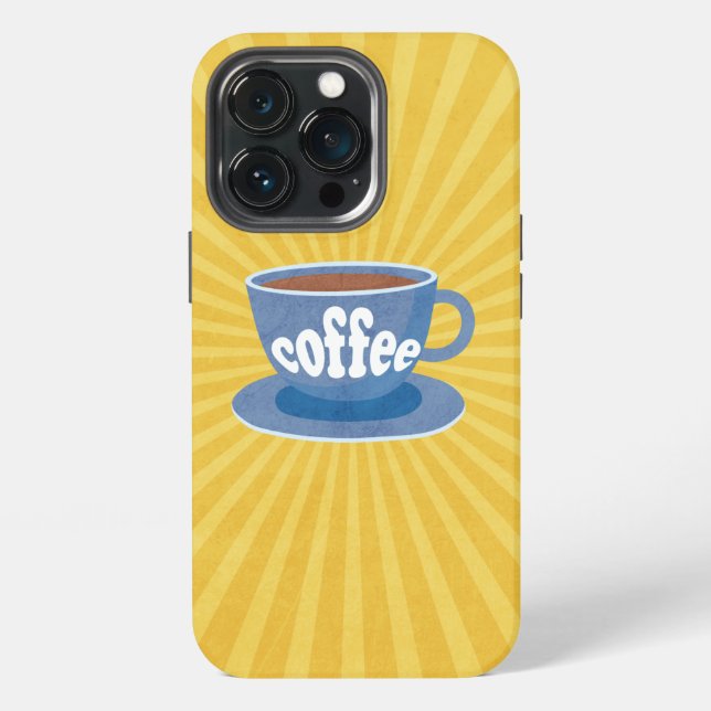 Coque iPhone Étui Case-Mate pour iPhone à design de café rétro (Dos)