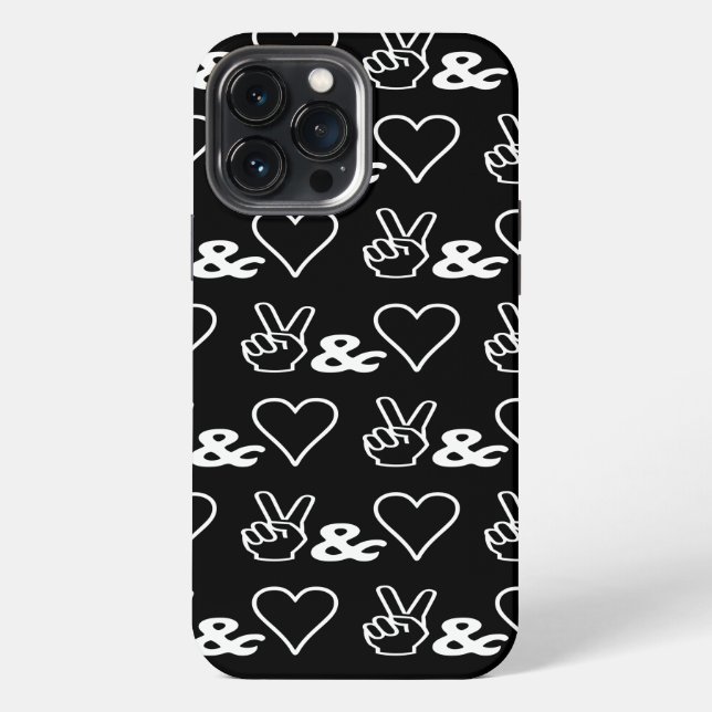 Coque iPhone Étui Case-Mate pour iPhone Peace & Love (Verso)